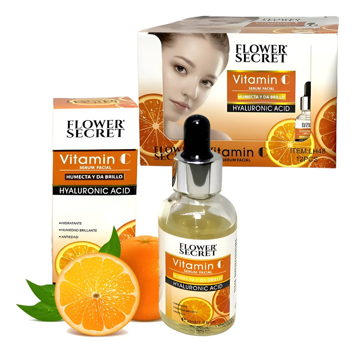 Serum Vitamina C Ácido Hialuronic Flower - Vida Essencial